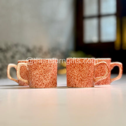 Ceramic Cup Set and Melamine Tray