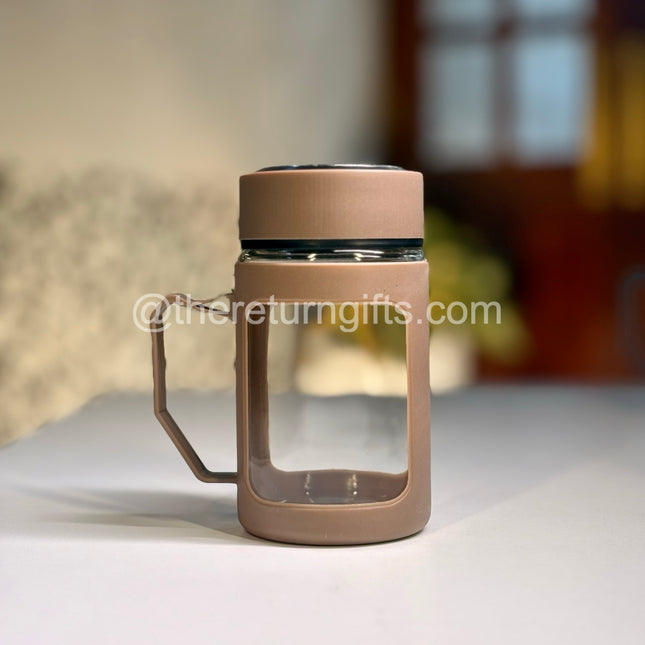 Travel Glass Mug with Lid - 500ml