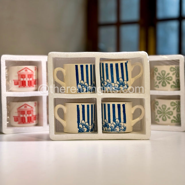 Set of 4 Ceramic Cups