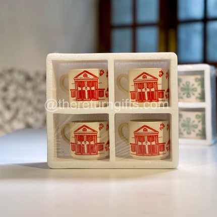 Set of 4 Ceramic Cups