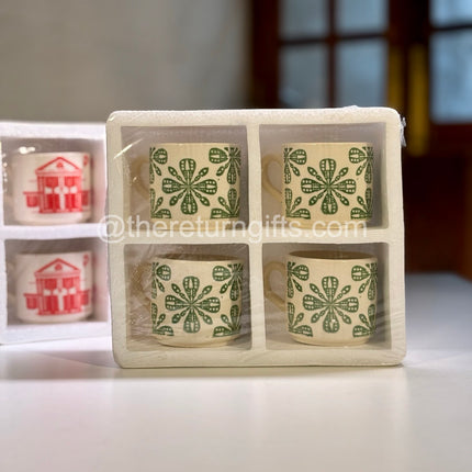 Set of 4 Ceramic Cups