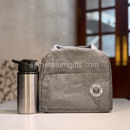Lunch bag with Stainless Steel Mini sipper Bottle - 500ml
