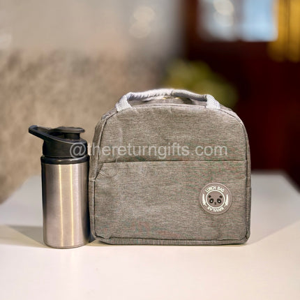 Lunch bag with Stainless Steel Mini sipper Bottle - 500ml