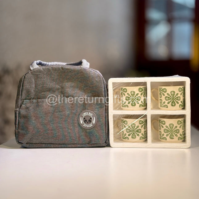Lunch Bag and Ceramic Set Combo