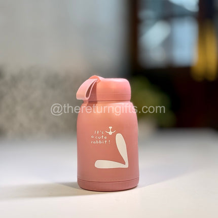 3D Cartoon Cat Insulated Lunch Bag with Bunny Bottle - 330ml