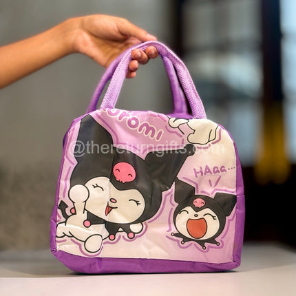 Kuromi & My Melody Insulated Lunch Bag with Chubby Glass Bottle - 300ml