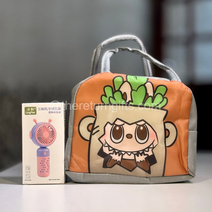 Insulated Lunch Bag with Hand fan Combo