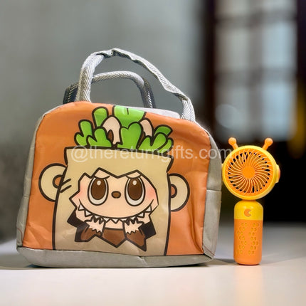 Insulated Lunch Bag with Hand fan Combo
