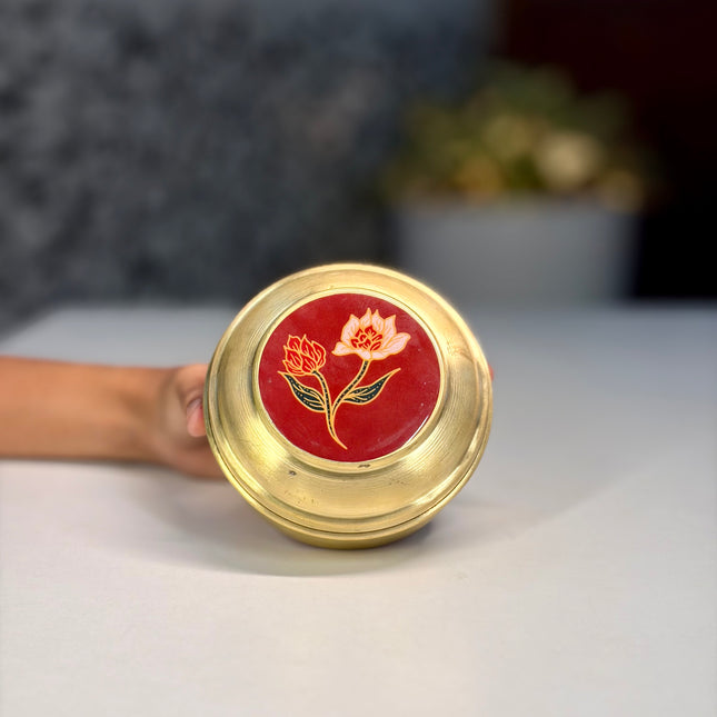 Mini Brass Spice Box