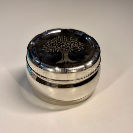 5inch Stainless Steel Box With Kolam Jute Bag