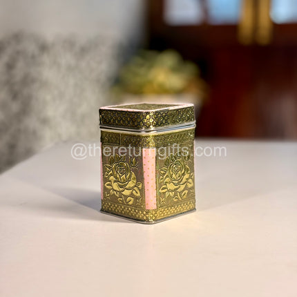 Rose Embossed Meenakari Storage Box With Pvc Bag