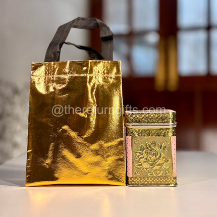 Rose Embossed Meenakari Storage Box With Pvc Bag