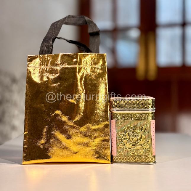 Rose Embossed Meenakari Storage Box With Pvc Bag