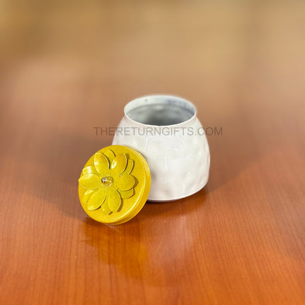 White Cone Jar | TRG0013 | White Cone‑Shaped Decorative Jar Under ₹100 | Elegant Wedding, Housewarming & Festive Return Gift Jar