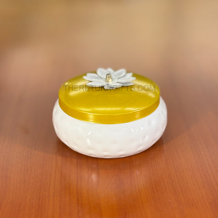 6 Inch White Jar | TRG0008 | 6" White Decorative Jar & Home Decor Under ₹150 | Stylish Kitchen Container & Festive Gift Jar