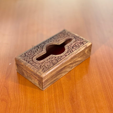 Wooden Tissue Box Tabletop Return Gift | TRG0059 | Handcrafted Wooden Tissue Holder for Dining & Living Room Under ₹400 | Elegant Home & Office Decor Favor