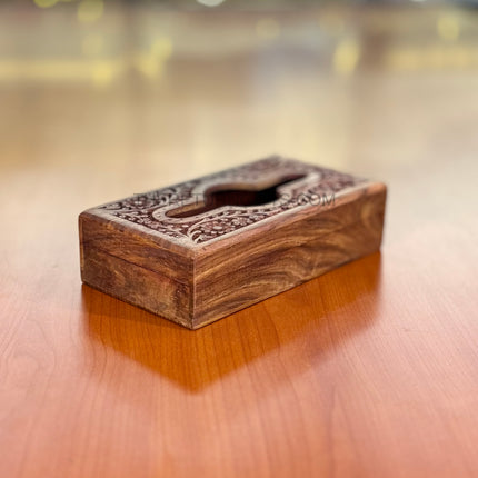Wooden Tissue Box Tabletop Return Gift | TRG0059 | Handcrafted Wooden Tissue Holder for Dining & Living Room Under ₹400 | Elegant Home & Office Decor Favor