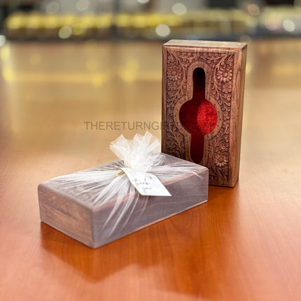 Wooden Tissue Box Tabletop Return Gift | TRG0059 | Handcrafted Wooden Tissue Holder for Dining & Living Room Under ₹400 | Elegant Home & Office Decor Favor