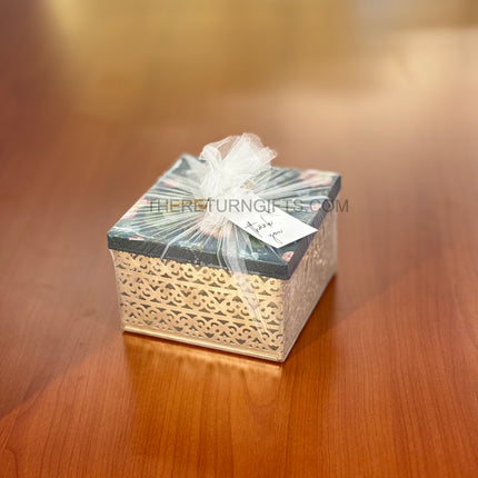6 Inch Printed Square Box | TRG0021 | 6x6 Inch Decorative Square Box Under ₹300 | Ideal Wedding, Festive & Corporate Hamper Packaging