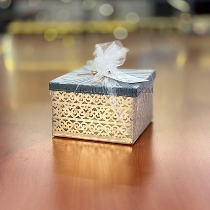 6 Inch Printed Square Box | TRG0021 | 6x6 Inch Decorative Square Box Under ₹300 | Ideal Wedding, Festive & Corporate Hamper Packaging
