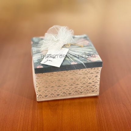 6 Inch Printed Square Box | TRG0021 | 6x6 Inch Decorative Square Box Under ₹300 | Ideal Wedding, Festive & Corporate Hamper Packaging