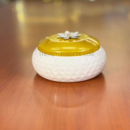 8 Inch White Jar | TRG0007 | 8" White Storage & Decorative Jar & Home Decor Under ₹300 | Elegant Wedding & Housewarming Gift Jar