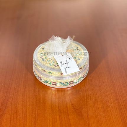 6" Meenakari Box | TRG0030 | 6 Inch Round Meenakari Stainless Steel Box Under ₹300 | Elegant Traditional Wedding, Pooja & Festive Return Gift