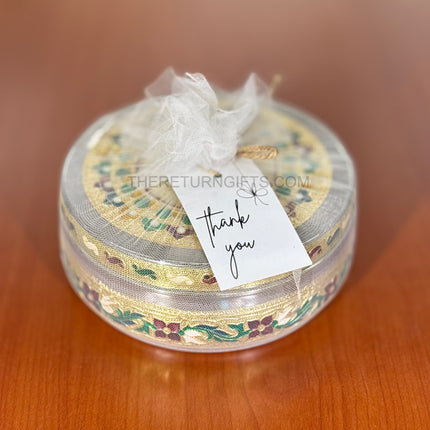 6" Meenakari Box | TRG0030 | 6 Inch Round Meenakari Stainless Steel Box Under ₹300 | Elegant Traditional Wedding, Pooja & Festive Return Gift