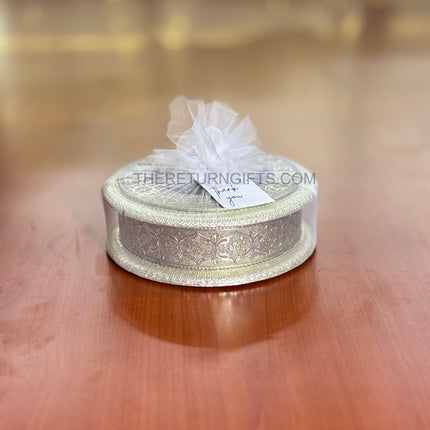 Maroon Antique Round Jewellery Box | TRG0005 | Antique Finish Maroon Velvet Round Under ₹400 | Elegant Gift Box for Wedding & Festive Return Gifts