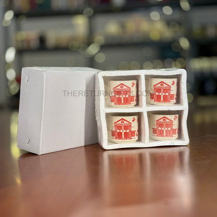 Terracotta Kulhad Ceramic Cup Set of 4 | TRG0078 | Ceramic Kulhad Tea & Coffee Cups Under ₹200 | Eco‑Friendly Traditional Cup Set & Festive Return Gift