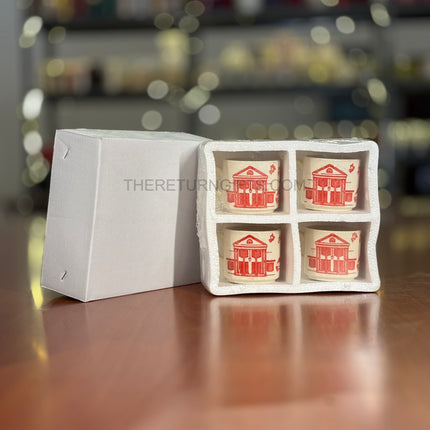 Terracotta Kulhad Ceramic Cup Set of 4 | TRG0078 | Ceramic Kulhad Tea & Coffee Cups Under ₹200 | Eco‑Friendly Traditional Cup Set & Festive Return Gift