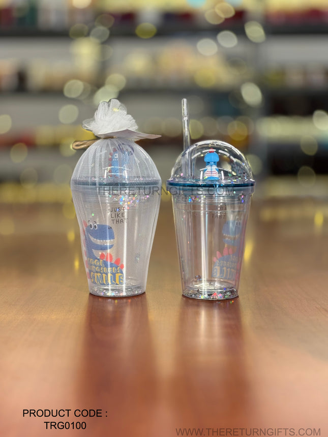 Kids Dome Sipper Cup | TRG0100 | Cute Dome‑Lid Transparent Sipper with Straw Under ₹400 | Juice Cup & Birthday Return Gift
