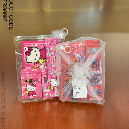 Cartoon Character Zipper Stationery Pouch Return Gift | TRG0097 | Cute Pencil Pouch for Kids | Birthday & School Event Favor Under ₹150