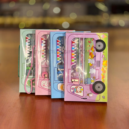 Kids Bus Stationery Set | TRG0098 | Bus‑Shaped Pencil Box with Pencils, Eraser, Sharpener & Scale Under ₹150 | Stationery Kit & Birthday Return Gift for Kids