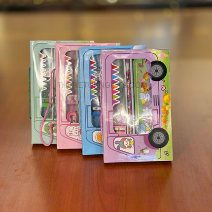 Kids Bus Stationery Set | TRG0098 | Bus‑Shaped Pencil Box with Pencils, Eraser, Sharpener & Scale Under ₹150 | Stationery Kit & Birthday Return Gift for Kids