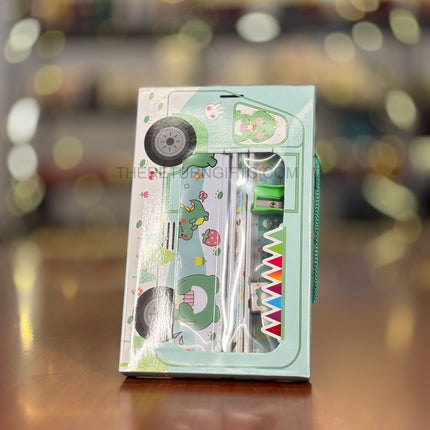 Kids Bus Stationery Set | TRG0098 | Bus‑Shaped Pencil Box with Pencils, Eraser, Sharpener & Scale Under ₹150 | Stationery Kit & Birthday Return Gift for Kids