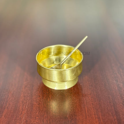 Brass Ice Cream Bowl with Spoon | TRG0092 | Brass Dessert Bowl & Spoon Gift Set Under ₹800 | Elegant Wedding & Housewarming Return Gift