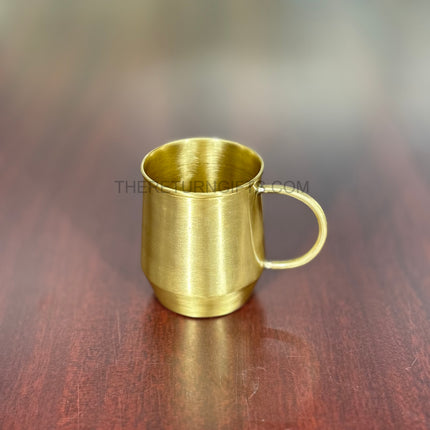 Brass Mug with Handle | TRG0087 | Handcrafted Brass Drinking Mug with Side Handle Under ₹700 | Traditional Water / Coffee Mug & Premium Wedding Gift