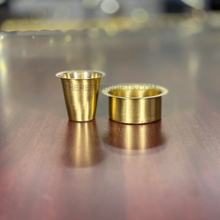 Brass Coffee Dabara Set Small | TRG0079 | Brass Dabara-Tumbler Filter Coffee Set Under ₹300 | Classic Coffee Serving Set & Wedding / Housewarming Gift