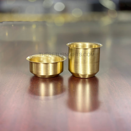 Brass Mini Dabara Set | TRG0082 | Small Brass Dabara-Tumbler Filter Coffee Set Under ₹800 | Mini Coffee Serving Set & Wedding / Housewarming Return Gift