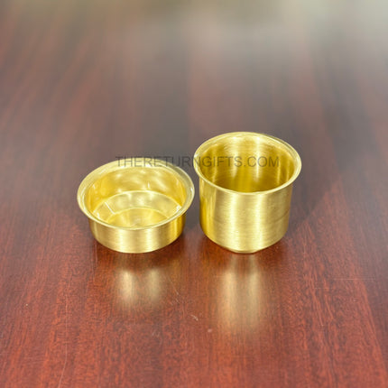 Brass Mini Dabara Set | TRG0082 | Small Brass Dabara-Tumbler Filter Coffee Set Under ₹800 | Mini Coffee Serving Set & Wedding / Housewarming Return Gift