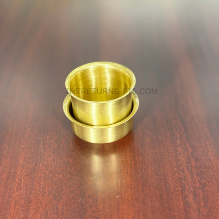 Brass Mini Dabara Set | TRG0082 | Small Brass Dabara-Tumbler Filter Coffee Set Under ₹800 | Mini Coffee Serving Set & Wedding / Housewarming Return Gift