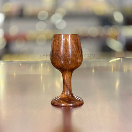 Wooden Goblet Cup | TRG0043 | Handcrafted Wooden Drinkware for Juice, Wine & Water Under ₹400 | Eco‑Friendly Stemmed Cup for Dining, Gifting & Return Gifts