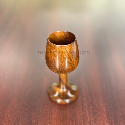 Wooden Goblet Cup | TRG0043 | Handcrafted Wooden Drinkware for Juice, Wine & Water Under ₹400 | Eco‑Friendly Stemmed Cup for Dining, Gifting & Return Gifts