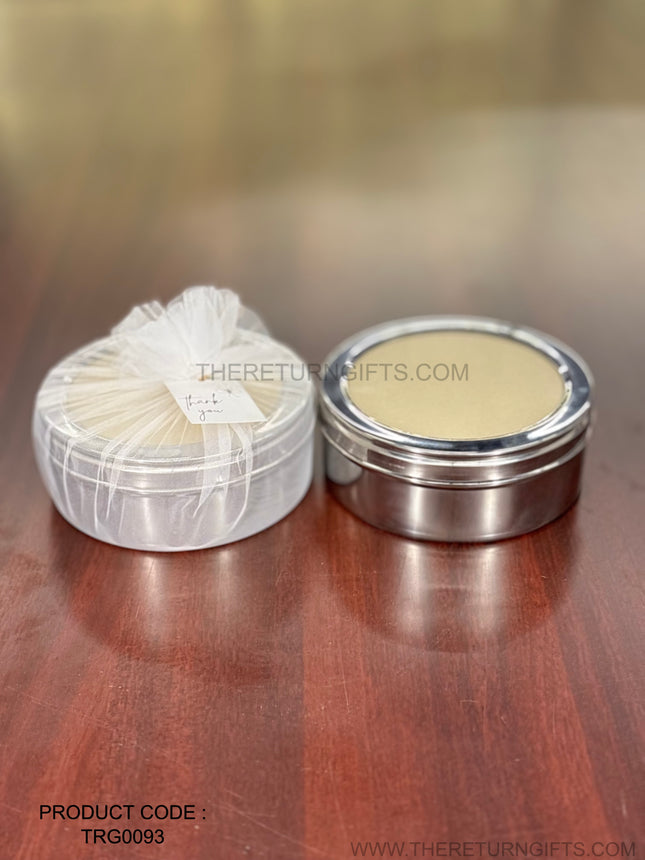 Stainless Steel Spice Box | TRG0093 | Classic Steel Masala Dabba with 7 Inner Cups & Spoon Under ₹700 | Daily Use Kitchen Organizer & Wedding Return Gift