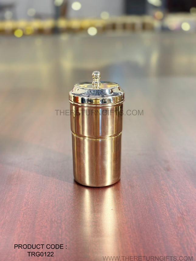 Brass Filter Coffee Maker Return Gift | TRG0122 | Decorative Brass Coffee Filter Under ₹900 | Wedding & Festive Favor