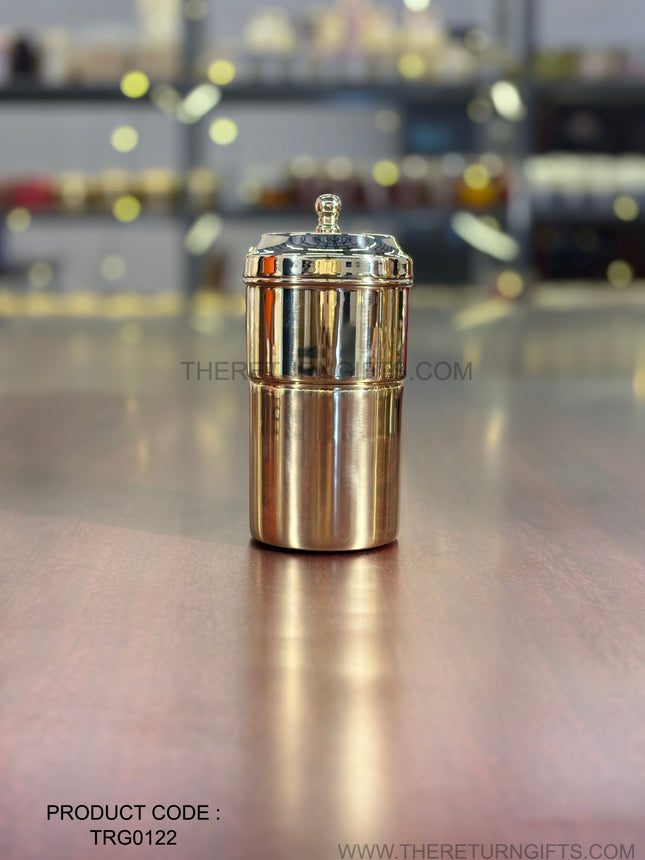 Brass Filter Coffee Maker Return Gift | TRG0122 | Decorative Brass Coffee Filter Under ₹900 | Wedding & Festive Favor