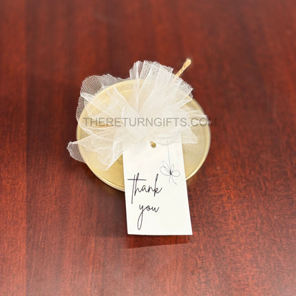 Brass Coasters with Lotus Design Return Gift | TRG0130 | Traditional Brass Housewarming Plate Under ₹400 | Wedding & Housewarming Favor