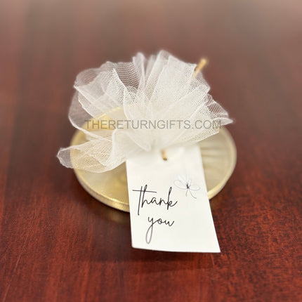 Brass Coasters with Lotus Design Return Gift | TRG0130 | Traditional Brass Housewarming Plate Under ₹400 | Wedding & Housewarming Favor