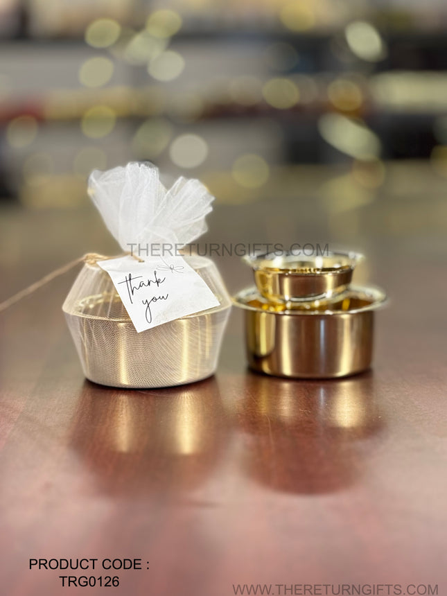 Traditional Brass Dabara Set Return Gift | TRG0126 | Brass Coffee Dabara Under ₹400 | Wedding & Festive Favor